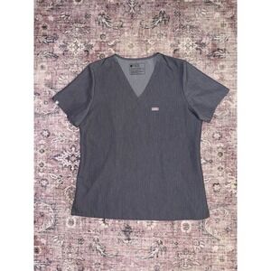 FIGS Technical Collection Catarina One-Pocket Scrub Top Graphite FW1000 Womens L